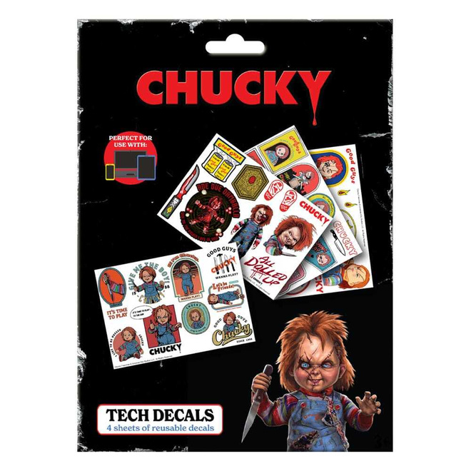 chucky tech stickers	(39 222)	UUSI		MUUT					4 sheet ,35 reu