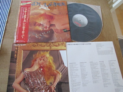 Cyndi Lauper True Colors lp japani 1986 obi juliste 1.painos