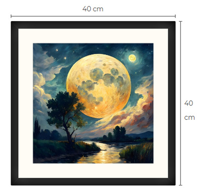 Uusi Superkuu taulu 40 cm x 40 cm