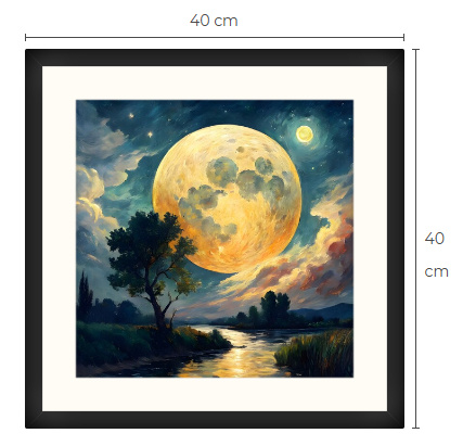 Uusi Superkuu taulu 40 cm x 40 cm