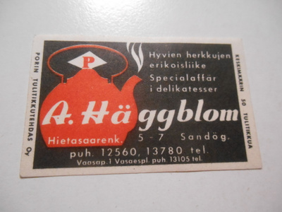 TT Etiketti A.Häggblom Hietasaarenk. 5-7