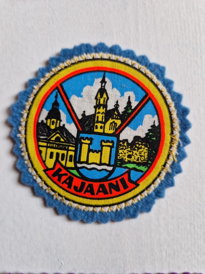 Kajaani Vintage kangasmerkki pyöreä