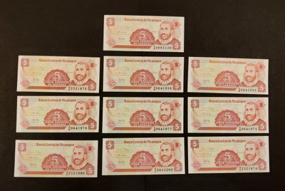 Nicaragua 10 x 5 Centavos 1991, P168