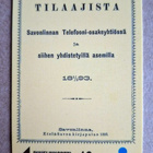 Savonlinnan puhelinyhdistys "luettelo" puhelinkortti - pikkukuva 1