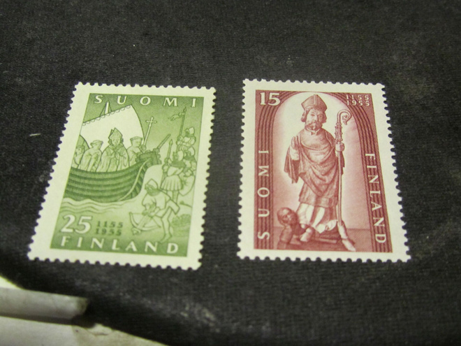 1955 suomen kirkko 800 vuotta sarja , postituore