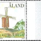 Åland 2001 Tuulimyllyt 3,00 mk välilöpari numero ** LaPe 192 - pikkukuva 1