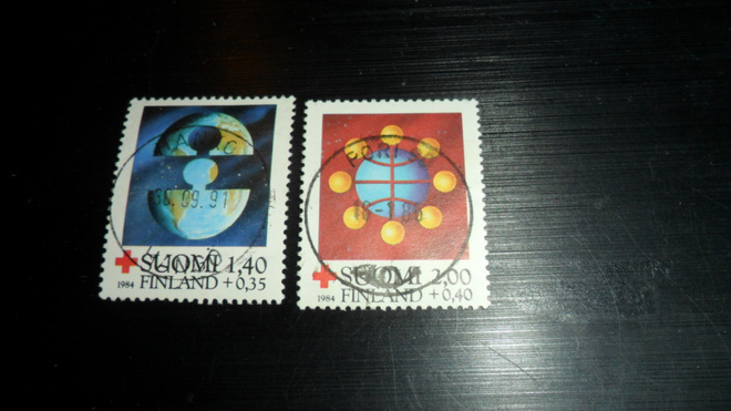 LAPE 944-945 PUNAINEN RISTI 1984 LOISTO LEIMALLA