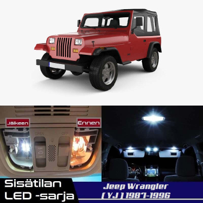 Jeep Wrangler (YJ) Sisätilan LED-sarja 6-osainen