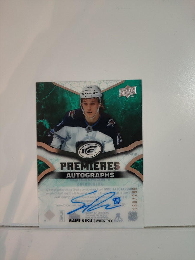 2019-20 Upper Deck Ice 18-19 Ice Update I #IPA-SN Sami Niku