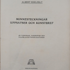 Albert Edelfelt : Minnesteckningar, uppsatser och konstbr... - pikkukuva 3