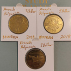 Kolme Ranskan Polynesian kolikkoa. - pikkukuva 1