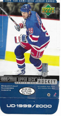 1999/2000 Upper Deck Wayne Gretzky myyntilaatikon kansi