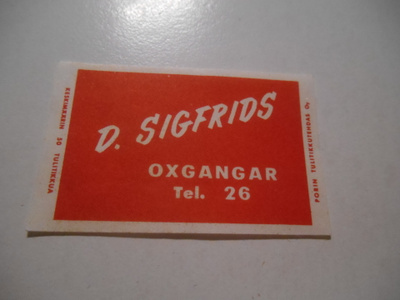TT Etiketti D.Sigfrids Oxgangar