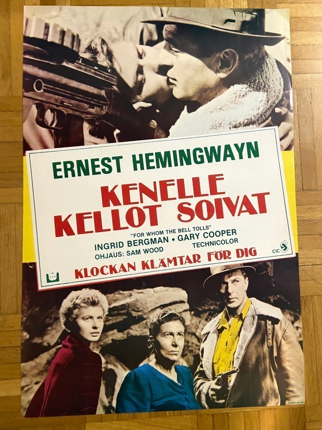 Vanha elokuvajuliste: Kenelle kellot soivat