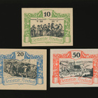 Itävalta Notgeld 10, 20, 50 Heller, Treubach 1920 - pikkukuva 1