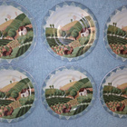 3x muki alunen pullalautanen Country life PTS International - pikkukuva 4