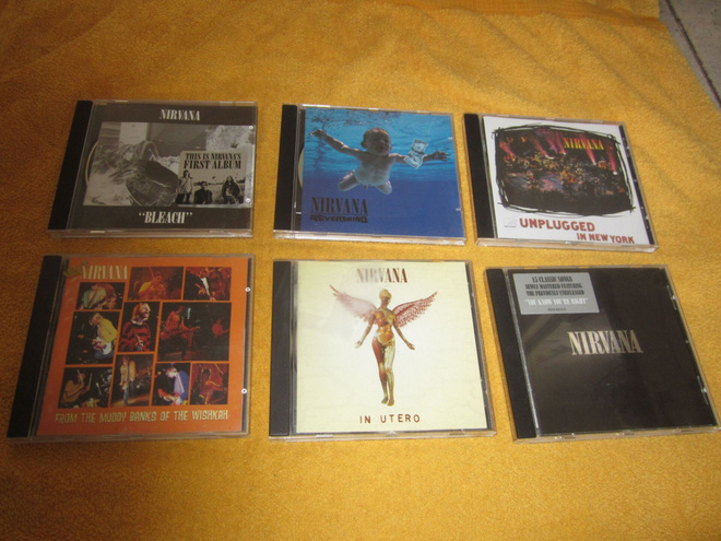 6 nirvana cd levyä - vanhoja painoksia