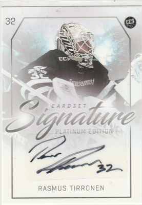2018/19 Cardset Signature Rasmus Tirronen , TPS