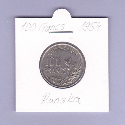 Ranska 100 Francs v.1954 KM#919