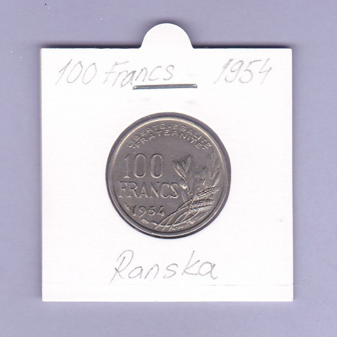Ranska 100 Francs v.1954 KM#919