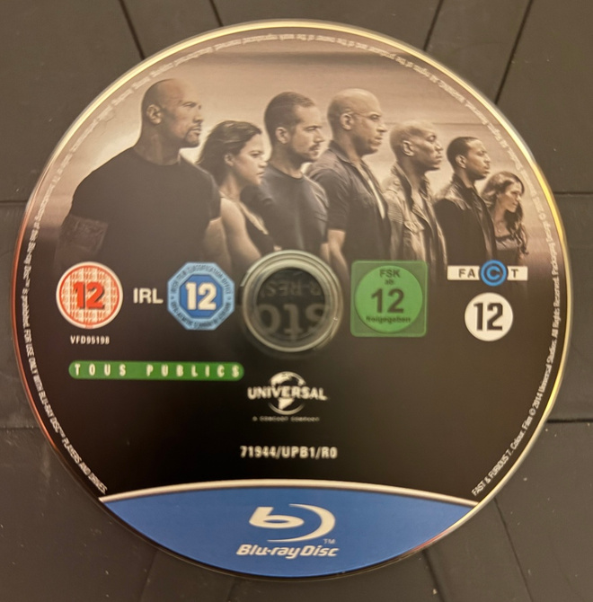 FAST & FURIOUS 7 (BD) VAIN PELKKÄ BLURAY LEVY
