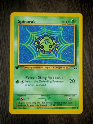 Pokemon kortti Spinarak Neo discovery 1st edition