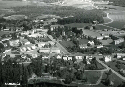 Karhumäki ilmakuva Karkkila 1960-luku, uudenveroinen kortti
