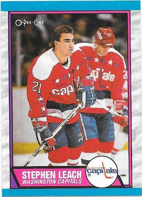 1989-90 OPC #67 Stephen Leach Washington Capitals RC