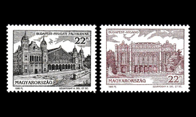 Unkari 4362-3 ** Budapestin nähtävyydet (1995)