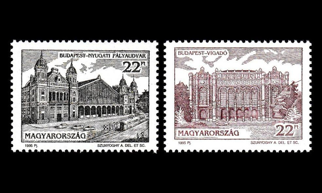 Unkari 4362-3 ** Budapestin nähtävyydet (1995)