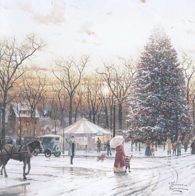 Thomas Kinkade: Suuri joulukuusi (isokok.taittokortti)