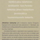 Sara Paretsky: Ankara aika - pikkukuva 2
