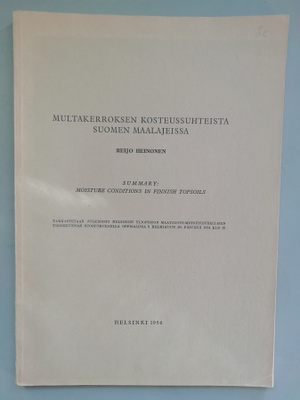 Multakerroksen kosteussuhteista Suomen maalajeissa
