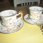 Paragon fine bone China England Peace Rose 2 teekuppia+tassi - pikkukuva 1
