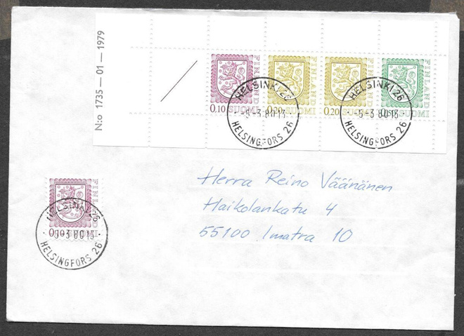 Postilähetys - AV9 (1735-1-1979) Hki 26 5.3.1980