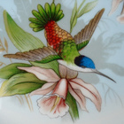 TAIDE- SEINÄLAUTANEN Fürstenberg Kolibri linnut Ø 16,5cm - pikkukuva 3