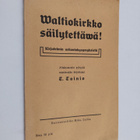T. Tainio : Valtiokirkko säilytettävä! : kirjoitelmia usk... - pikkukuva 1
