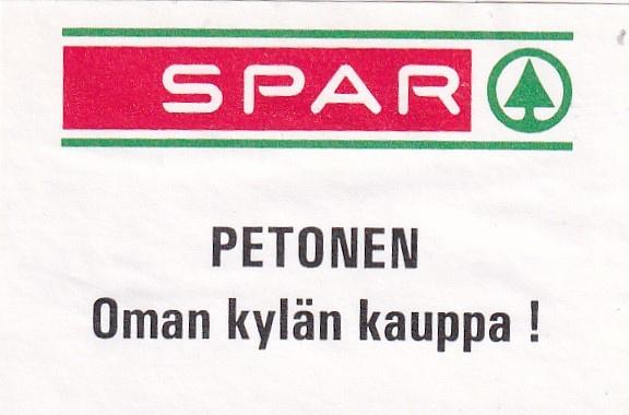 Petonen, Oman kylän kauppa ! ,  SPAR     5/9