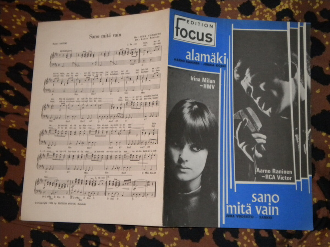 Nuottivihko - IRINA MILAN / AARNO RANINEN 1968