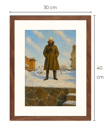 Uusi Mannerheim art print kehystetty 30 cm x 40 cm