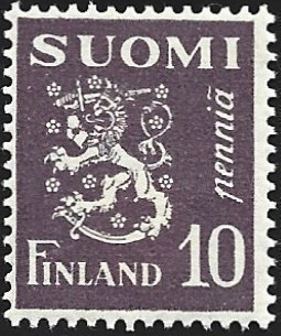 1930 M-30 L 10 p harmaht sinivioletti ** LaPe 144 a LP Lm2