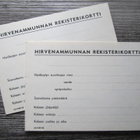 HIRVENAMMUNNAN REKISTERIKORTTI.....2 kpl samanlaisia. - pikkukuva 1