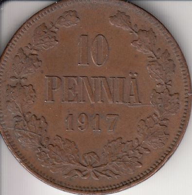 10 penniä 1917 kerenski kl 5