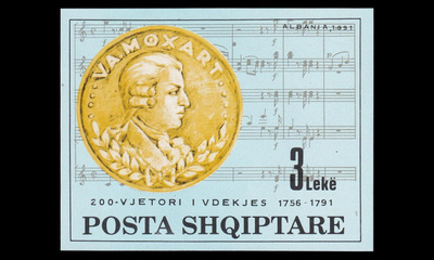 Albania 2477BL94 ** Wolfgang Amadeus Mozart (1991)