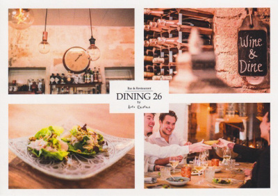 Tampere: Bar & restaurant Dining 26  - mainoskortti