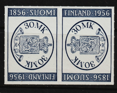 1956 Suomen postimerkki 100v Päikköpari leimaamattomana**