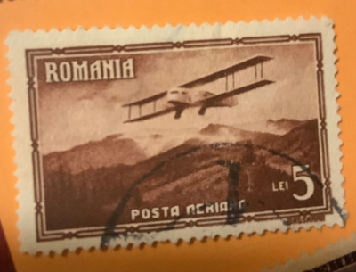Romania lentokone-postimerkki