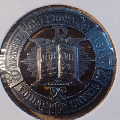 NMKY:n (YMCA) kansainvalisen kongressin rintamerkki Hopea813