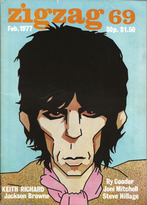 ZIGZAG #69 (1977) Keith Richards RY COODER Jackson Browne