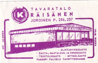 Joroinen,  K, Tavaratalo Räisänen      b597